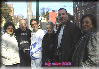 Big Mike with his mother and good friends