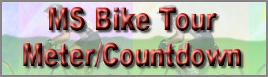 Bike Mike Pledge Meter and MS Bike Tour Countdown