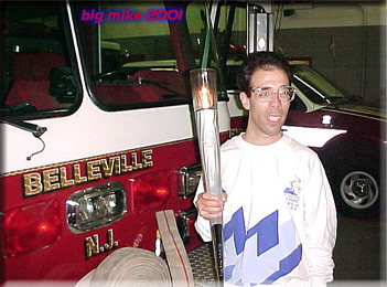Big Mike posing with the BFD Flag Ship